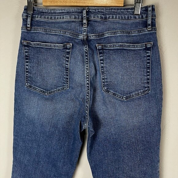 Frame Denim Size 29 Blue Bixby Le Crop Mini Bootcut High Waisted Jeans - Picture 6 of 11